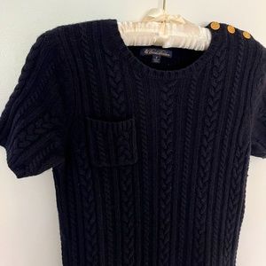Brooks Brothers Dark Blue Sweater Dress - Womens S